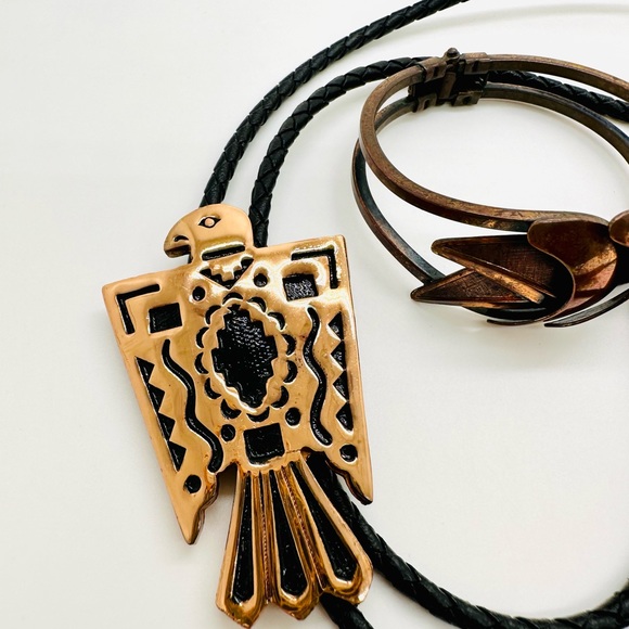 Thunderbird Eagle Bolo Copper Jewelry lot - Picture 6 of 15